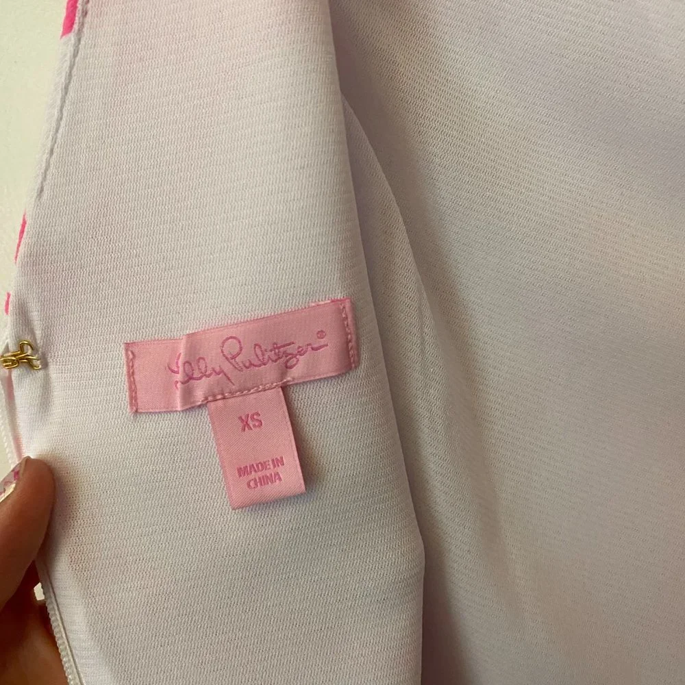 EUC Lilly Pulitzer Pink Strike a Pose Bella Dress (Sz XS) - Picture 7 of 14